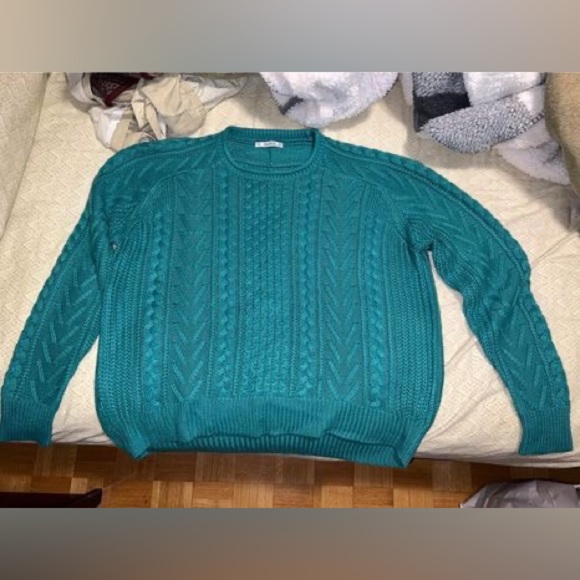 Crewneck turquoise sweater - Picture 2 of 4